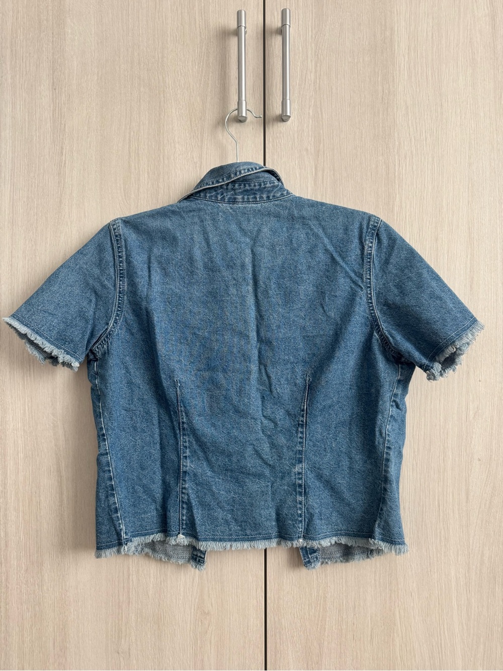 Expressions Vintage Light Blue Denim Jacket button down with pockets Sz S - Picture 4 of 4